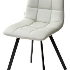 Стул CHILLI SQUARE HK017-03 светло-серый, PU/ черный каркас М-City в Губкинском - gubkinskiy.mebel24.online | фото