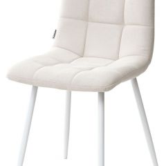 Стул CHILLI UF860-01B бежевый, ткань/белый каркас М-City в Губкинском - gubkinskiy.mebel24.online | фото