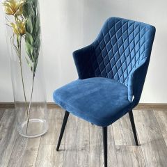 Стул HERMAN 360 град. СИНИЙ #29, велюр / черный каркас М-City в Губкинском - gubkinskiy.mebel24.online | фото