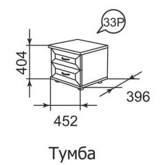 Тумба прикроватная Ника-Люкс 33 в Губкинском - gubkinskiy.mebel24.online | фото 2