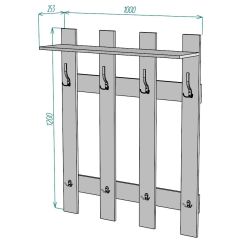 Вешалка V3 в Губкинском - gubkinskiy.mebel24.online | фото 2