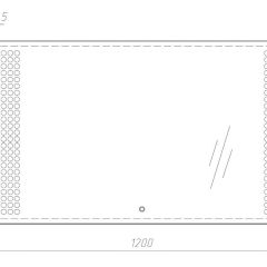 Зеркало Cosmo 120 black с подсветкой Sansa (SC1048Z) в Губкинском - gubkinskiy.mebel24.online | фото 2