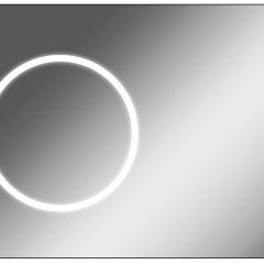 Зеркало Eclipse 100 black с подсветкой Sansa (SE1032Z) в Губкинском - gubkinskiy.mebel24.online | фото 1