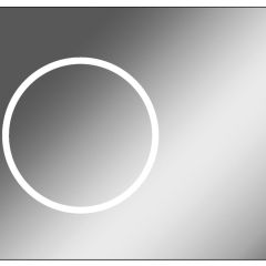 Зеркало Eclipse 90 black с подсветкой Sansa (SE1031Z) в Губкинском - gubkinskiy.mebel24.online | фото