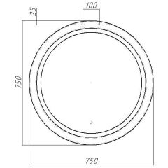 Зеркало Gia 75 white с подсветкой Sansa (SGa1044Z) в Губкинском - gubkinskiy.mebel24.online | фото 6