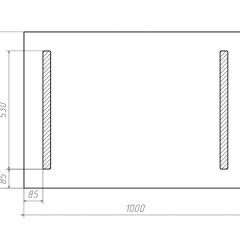 Зеркало Good Light 2-100 с подсветкой Домино (GL7016Z) в Губкинском - gubkinskiy.mebel24.online | фото 3