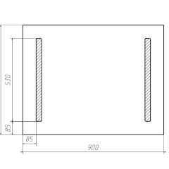 Зеркало Good Light 2-90 с подсветкой Домино (GL7015Z) в Губкинском - gubkinskiy.mebel24.online | фото 6