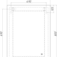 Зеркало Каракас 800х600 с подсветкой Sansa (GL7042Z) в Губкинском - gubkinskiy.mebel24.online | фото 8