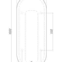 Зеркало Кито 1000х400 с подсветкой Домино (GL7047Z) в Губкинском - gubkinskiy.mebel24.online | фото 2