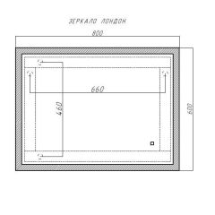 Зеркало Лондон 800х600 с подсветкой Домино (GL7019Z) в Губкинском - gubkinskiy.mebel24.online | фото 8