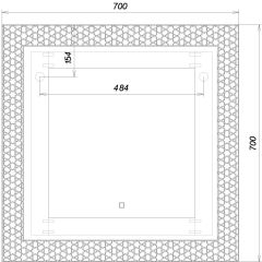Зеркало Манила 700х700 с подсветкой Домино (GL7052Z) в Губкинском - gubkinskiy.mebel24.online | фото 7