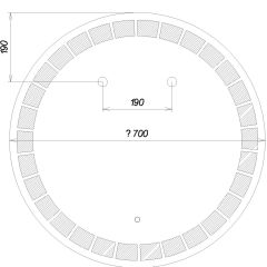 Зеркало Маскат 700х700 с подсветкой Домино (GL7057Z) в Губкинском - gubkinskiy.mebel24.online | фото 6