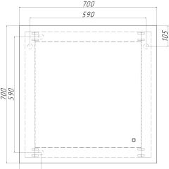 Зеркало Минск 700х700 с подсветкой Домино (GL7039Z) в Губкинском - gubkinskiy.mebel24.online | фото 8