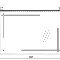 Зеркало Ray 100 black с подсветкой Sansa (SR1035Z) в Губкинском - gubkinskiy.mebel24.online | фото 6