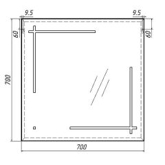 Зеркало Ray 70 black с подсветкой Sansa (SR1038Z) в Губкинском - gubkinskiy.mebel24.online | фото 6