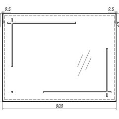Зеркало Ray 90 black с подсветкой Sansa (SR1036Z) в Губкинском - gubkinskiy.mebel24.online | фото 6