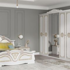 Зеркало в раме (12.150) Грация (белый/золото) в Губкинском - gubkinskiy.mebel24.online | фото 2