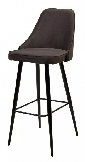Барный стул NEPAL-BAR ГРАФИТ #14, велюр/ черный каркас (H=78cm) М-City в Губкинском - gubkinskiy.mebel24.online | фото 1
