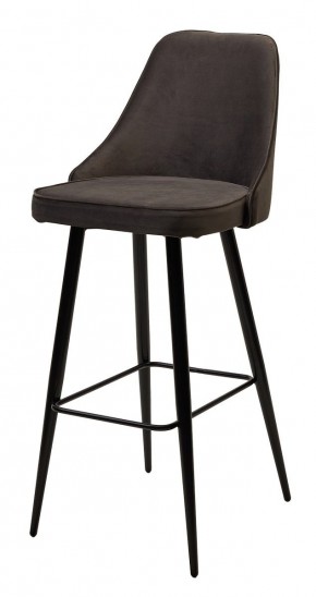 Барный стул NEPAL-BAR ГРАФИТ #14, велюр/ черный каркас (H=78cm) М-City в Губкинском - gubkinskiy.mebel24.online | фото 4