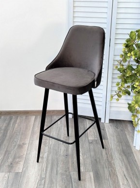 Барный стул NEPAL-BAR ГРАФИТ #14, велюр/ черный каркас (H=78cm) М-City в Губкинском - gubkinskiy.mebel24.online | фото 5