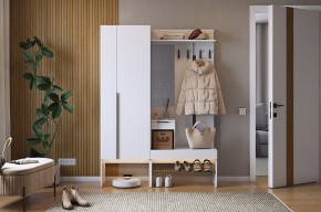 БАСКО Прихожая К2 (белое дерево) в Губкинском - gubkinskiy.mebel24.online | фото