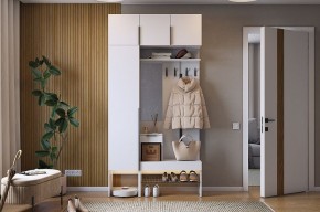 БАСКО Прихожая К4 (белое дерево) в Губкинском - gubkinskiy.mebel24.online | фото