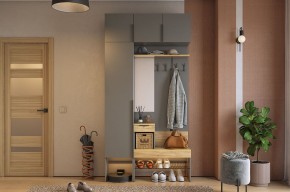 БАСКО Прихожая К4 (графит) в Губкинском - gubkinskiy.mebel24.online | фото