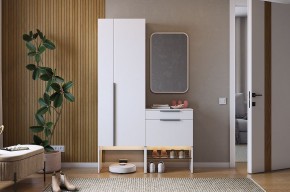 БАСКО Прихожая К8 (белое дерево) в Губкинском - gubkinskiy.mebel24.online | фото