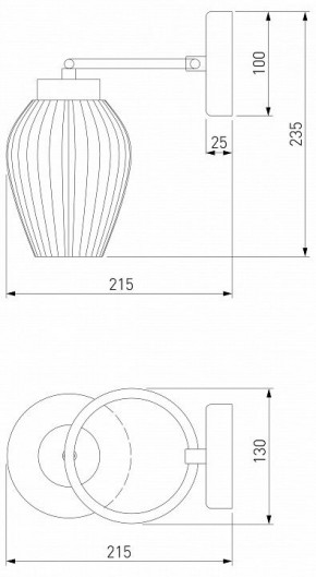 Бра Eurosvet Alva 30184/1 латунь в Губкинском - gubkinskiy.mebel24.online | фото 3