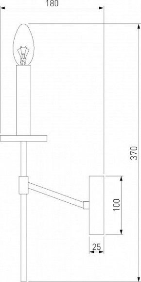 Бра Eurosvet Anders 60142/1 хром в Губкинском - gubkinskiy.mebel24.online | фото 2