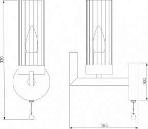 Бра Eurosvet Arganie 60133/1 латунь в Губкинском - gubkinskiy.mebel24.online | фото 3