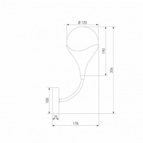 Бра Eurosvet Calyx 60168/1 латунь в Губкинском - gubkinskiy.mebel24.online | фото 3