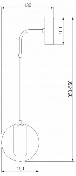 Бра Eurosvet Cobble 50258 LED дымчатый в Губкинском - gubkinskiy.mebel24.online | фото 2