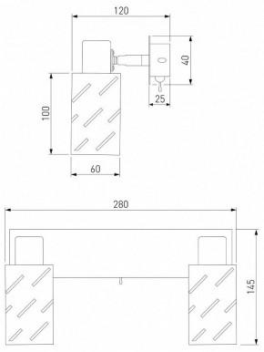 Бра Eurosvet Fente 20090/2 белый/хром в Губкинском - gubkinskiy.mebel24.online | фото 5