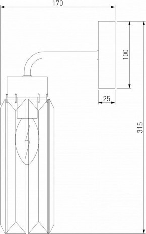 Бра Eurosvet Gilian 60163/1 никель в Губкинском - gubkinskiy.mebel24.online | фото 3