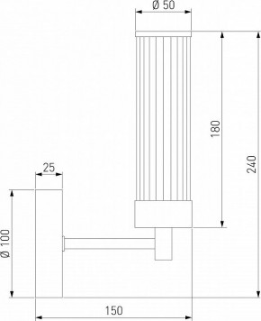 Бра Eurosvet Oriens 60166/1 латунь в Губкинском - gubkinskiy.mebel24.online | фото 2