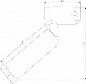 Бра Eurosvet Pitch 20143/1 LED черный в Губкинском - gubkinskiy.mebel24.online | фото 2