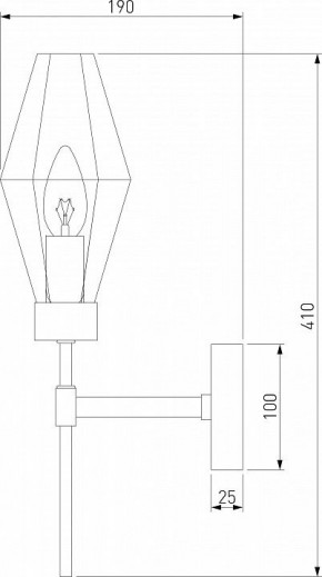 Бра Eurosvet Prism 60143/1 хром в Губкинском - gubkinskiy.mebel24.online | фото 2