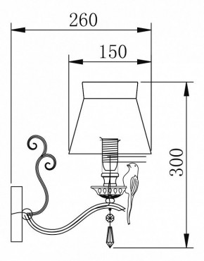 Бра Maytoni Bird ARM013-01-W в Губкинском - gubkinskiy.mebel24.online | фото 2