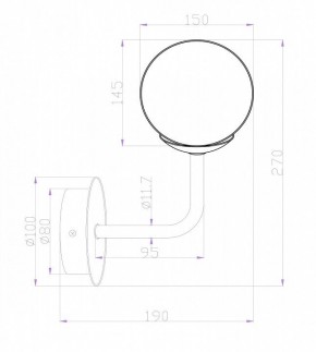 Бра Maytoni Erich MOD221-WL-01-N в Губкинском - gubkinskiy.mebel24.online | фото 3