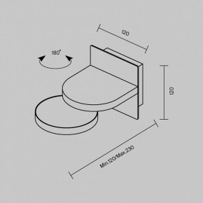 Бра Maytoni Flap MOD354WL-L12B3K в Губкинском - gubkinskiy.mebel24.online | фото 5