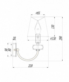 Бра Maytoni Roma ARM006WL-01G в Губкинском - gubkinskiy.mebel24.online | фото 3