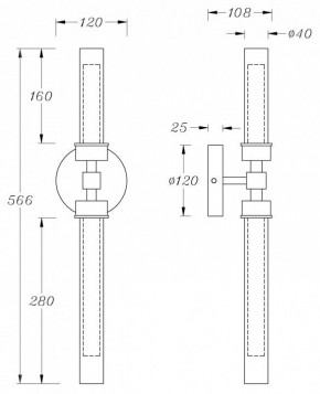Бра Maytoni Stelo MOD116WL-L7BS3K в Губкинском - gubkinskiy.mebel24.online | фото 3