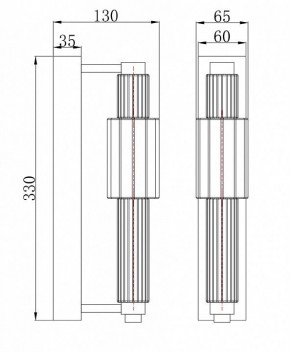 Бра Maytoni Verticale MOD308WL-L9GR3K в Губкинском - gubkinskiy.mebel24.online | фото 3