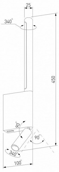 Бра с подсветкой Elektrostandard Sarca a066400 в Губкинском - gubkinskiy.mebel24.online | фото 5
