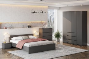 ДЕНВЕР Тумба прикроватная (Графит серый) в Губкинском - gubkinskiy.mebel24.online | фото 4