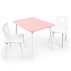 Детский комплект стол и два стула «Корона» Rolti Baby (розовый/белый, массив березы/мдф) в Губкинском - gubkinskiy.mebel24.online | фото 5