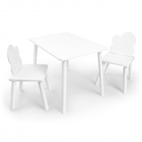 Детский комплект стол и два стула «Облачко» Rolti Baby (белый/белый, массив березы/мдф) в Губкинском - gubkinskiy.mebel24.online | фото