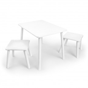 Детский комплект стол и два табурета Rolti Baby (белая столешница/белое сиденье/белые ножки) в Губкинском - gubkinskiy.mebel24.online | фото 1