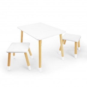Детский комплект стол и два табурета Rolti Baby (белая столешница/белое сиденье/береза ножки) в Губкинском - gubkinskiy.mebel24.online | фото
